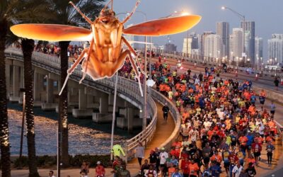 Miami Marathon Runners are Just Running from a Flying Cockroach