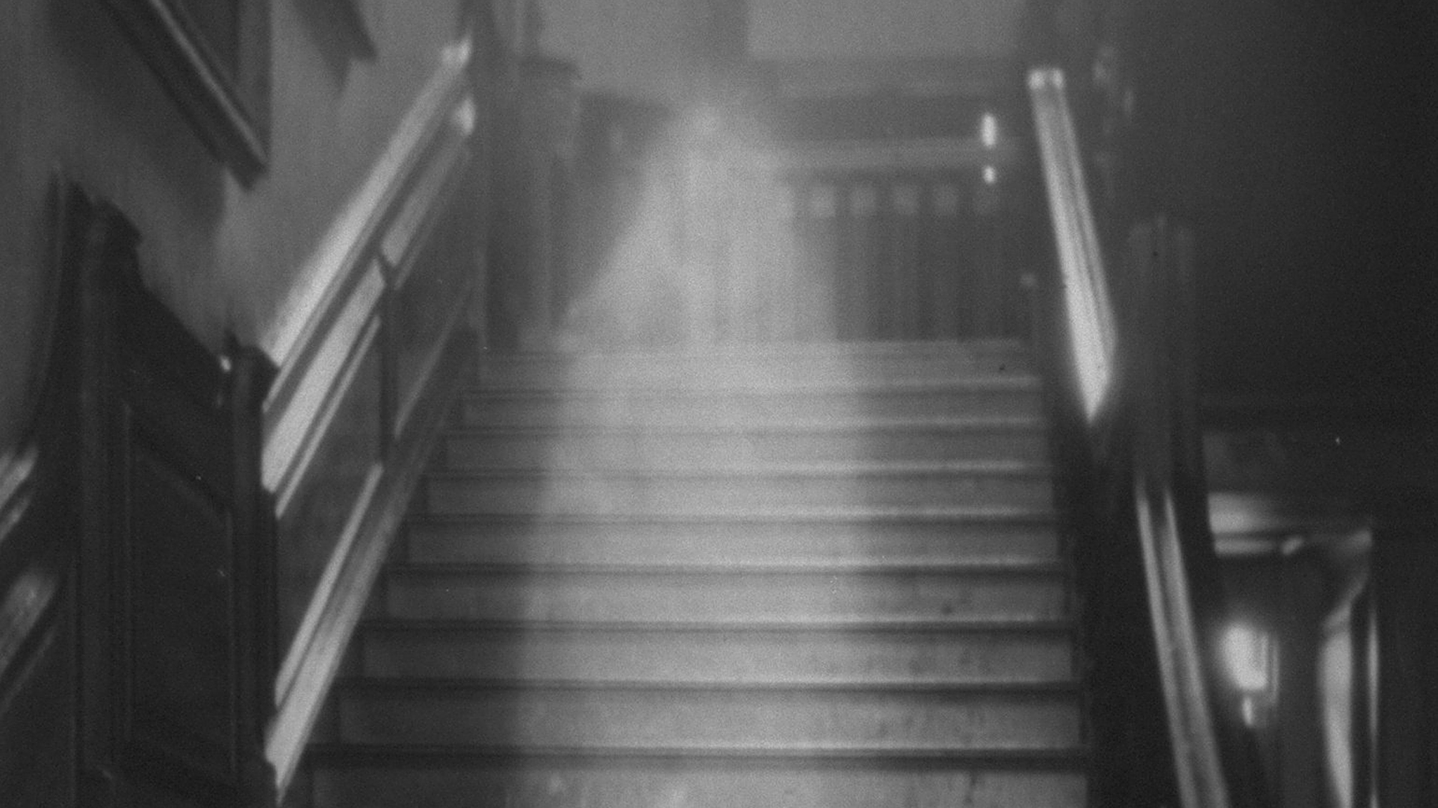 Ghost descending the staircase at Raynha